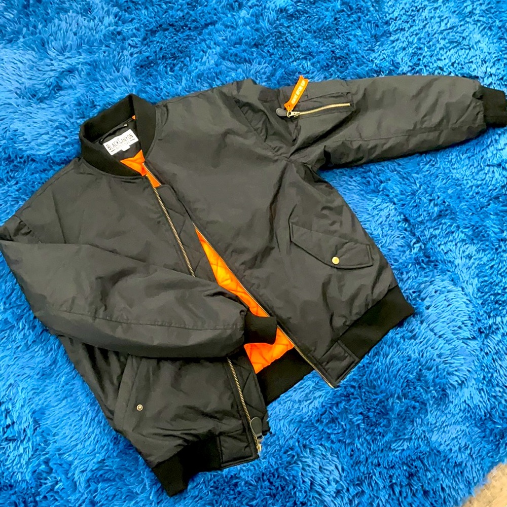 Men’s Black Bomber Jacket 2X